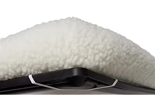 18L-Inch White Fleece Dog or Cat Bed with Comfortable Bolster, Ideal for Toy Dog Breeds & Fits an 18-Inch Crate, Easy Maintenance Machine Wash & Dry
