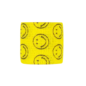 2" Yellow Smiley Vet Wrap by PetStore.Direct