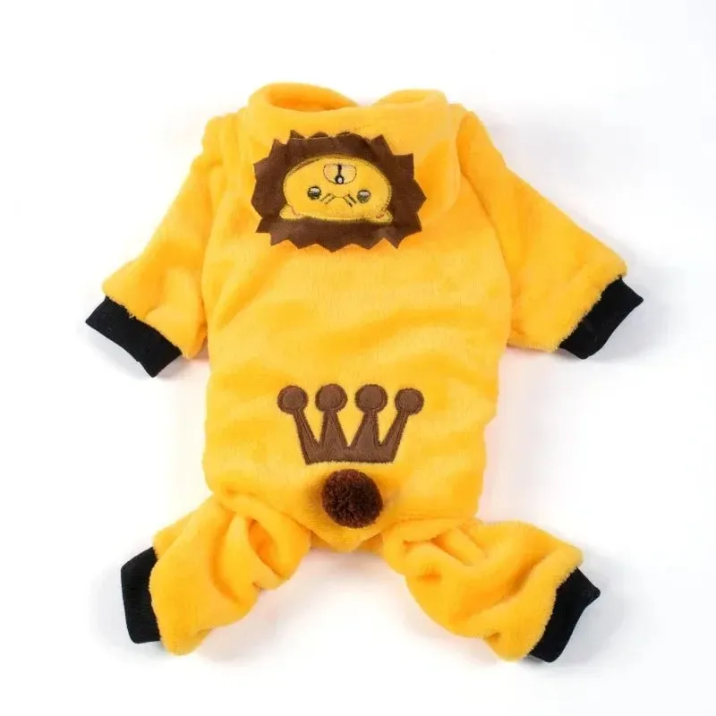 Anniepaw Pet Dog Clothes for Small Dogs Fleece Dog Costume Puppy Cats Chihuahua Clothing Pet Jumpsuit French Bulldog Clothes Pets Hoodies