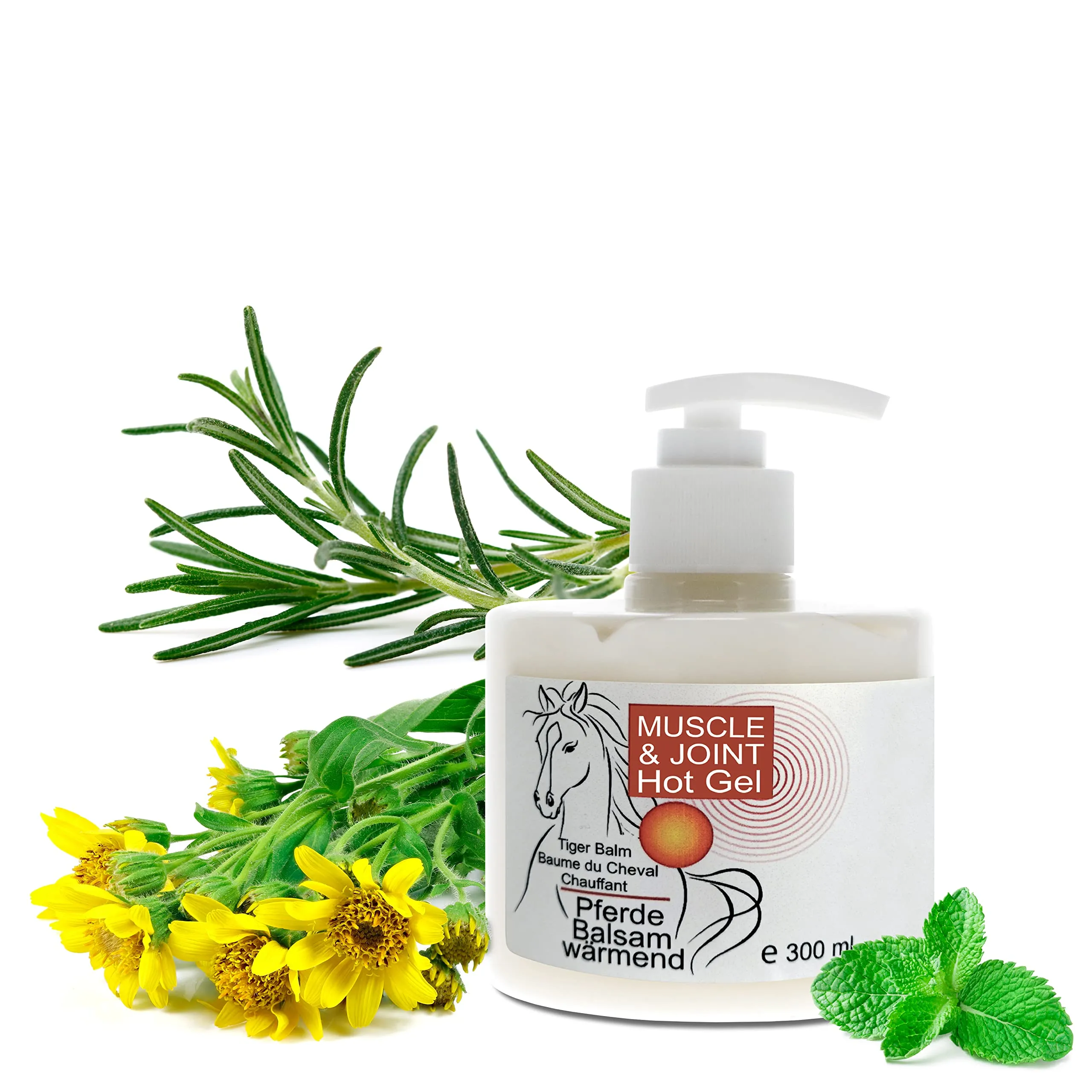 bleu & marine Bretania Pferdebalsam Warming Hot Tiger Balm Thermo Gel Professional Triple Action Formula 300 ml 10.55 Fl.oz