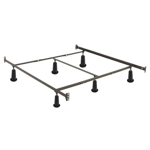 California King High Rise Metal Bed Frame w- Headboard & Footboard Brackets
