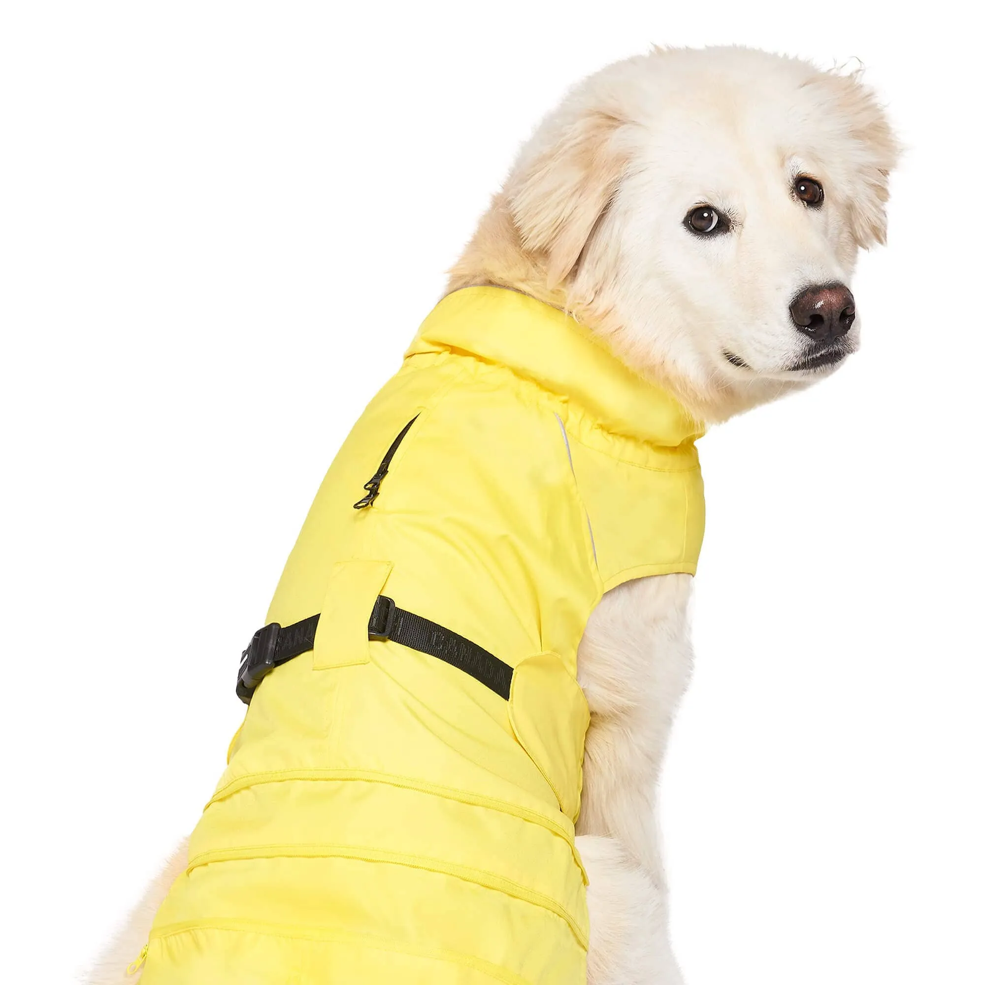 Canada Pooch Grow with Me Dog Raincoat - Yellow