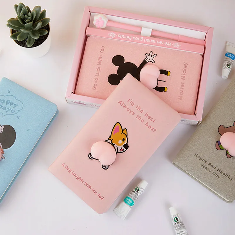 Cartoon Pet Squeeze Butt Decompression Notebook - 3.9 × 7.0"
