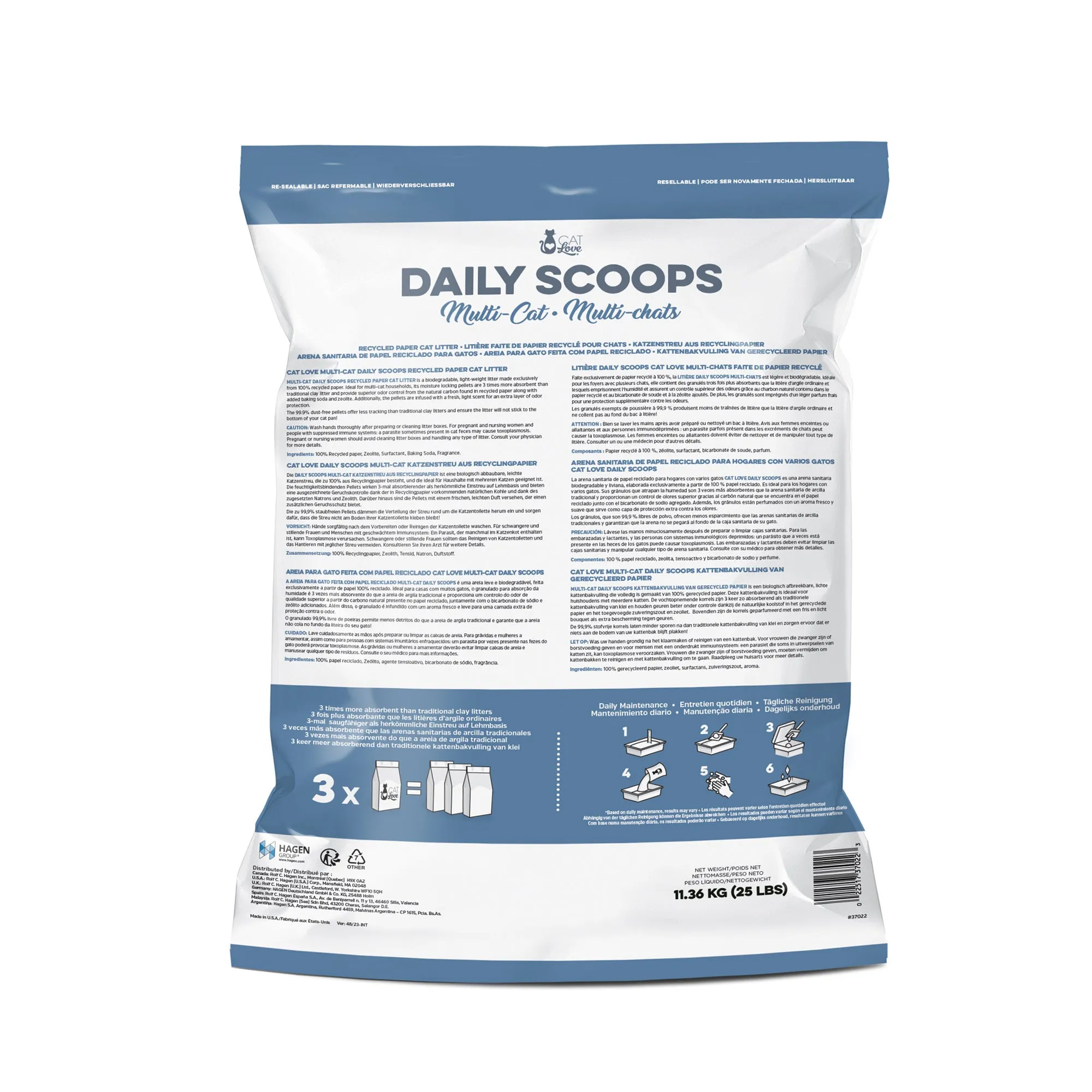 Cat Love MultiCat Scented Daily Scoops Paper Cat Litter