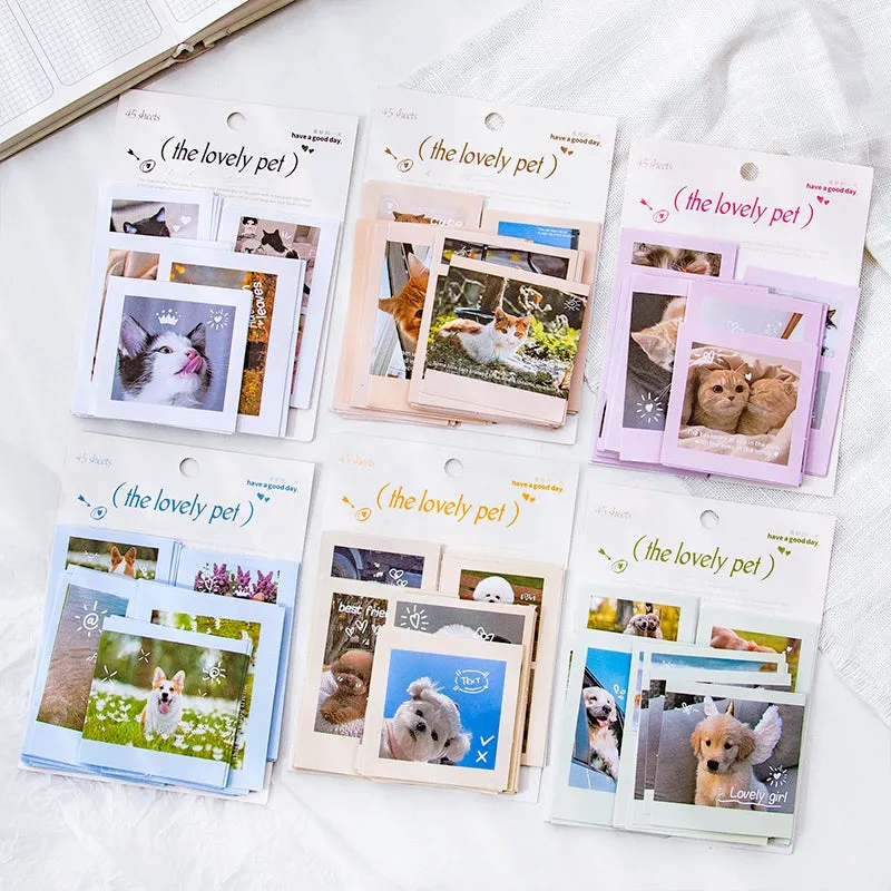 Cute Pet Photo Stickers - Cats, Dogs