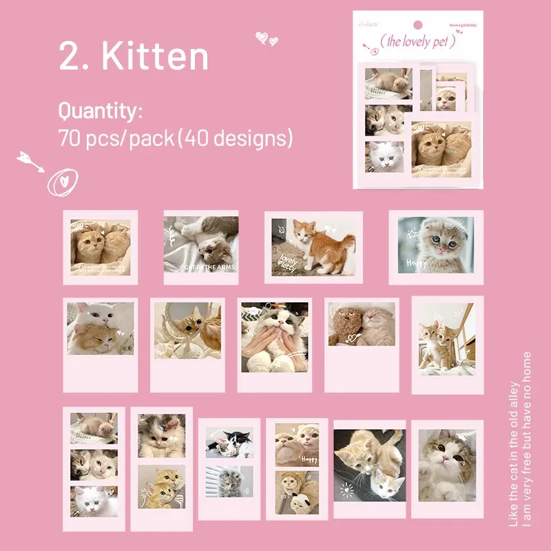 Cute Pet Photo Stickers - Cats, Dogs
