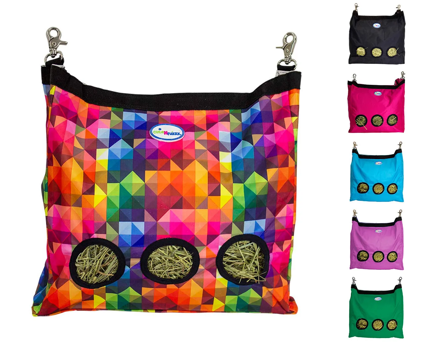 CuteNfuzzy Small Pet Large Hay Bag for Rabbits and Guinea Pigs with 6 Month Warranty 15x15x5"