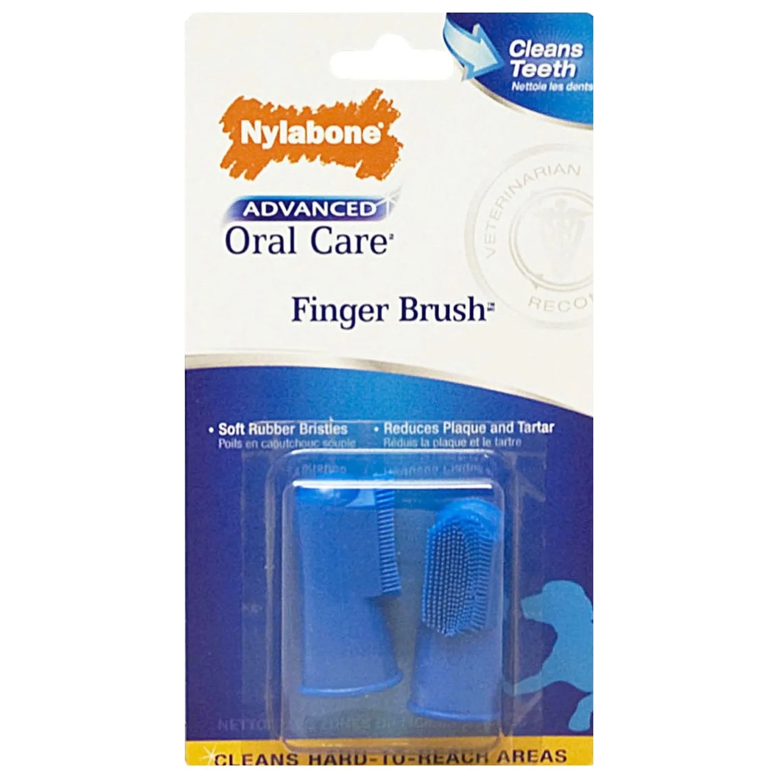 Dog Finger Brush - Nylabone Advanced Oral Care Finger Brush 2 count