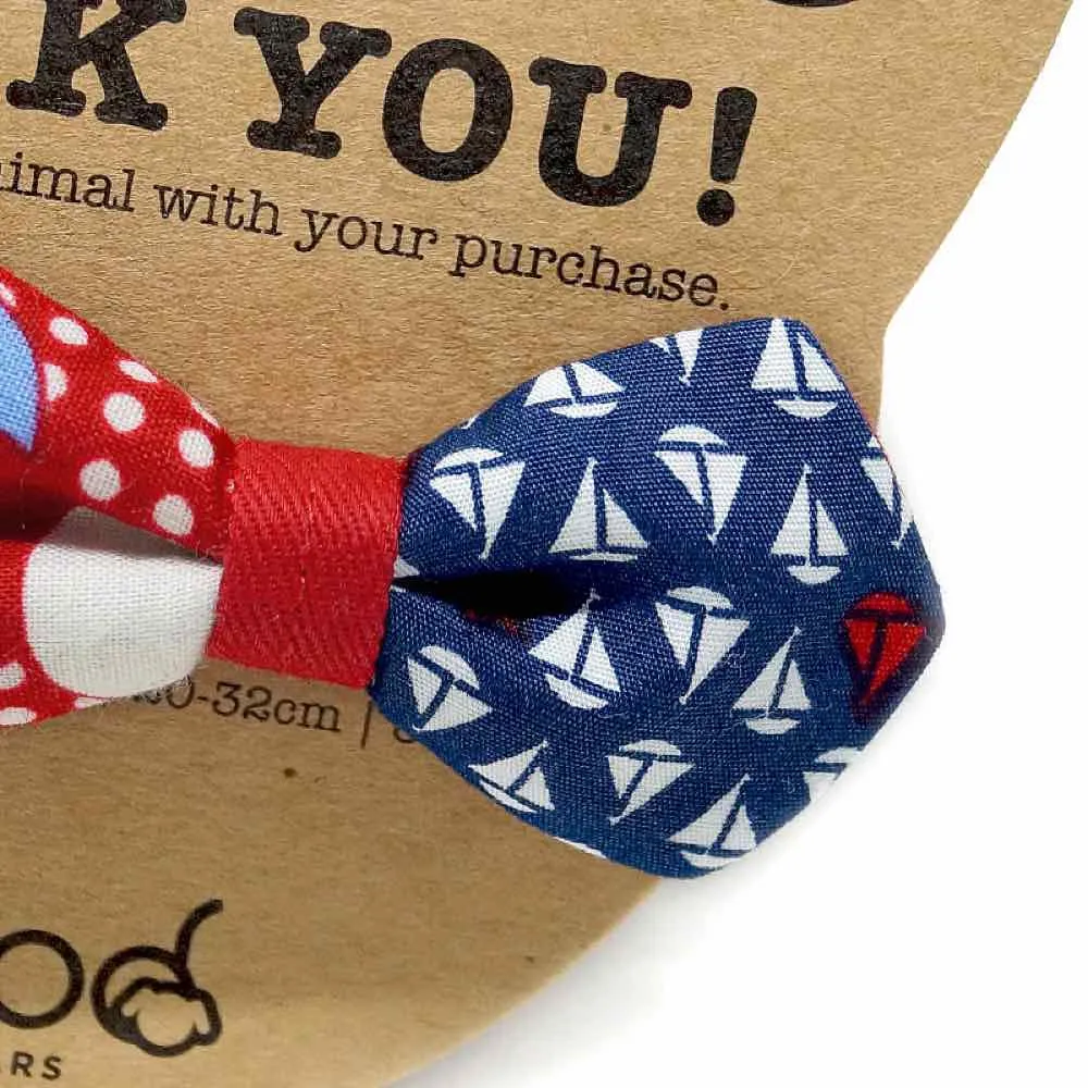 Goood Pet Collars Mighty Angled Bow Handmade Cat Collar - Mooonsails