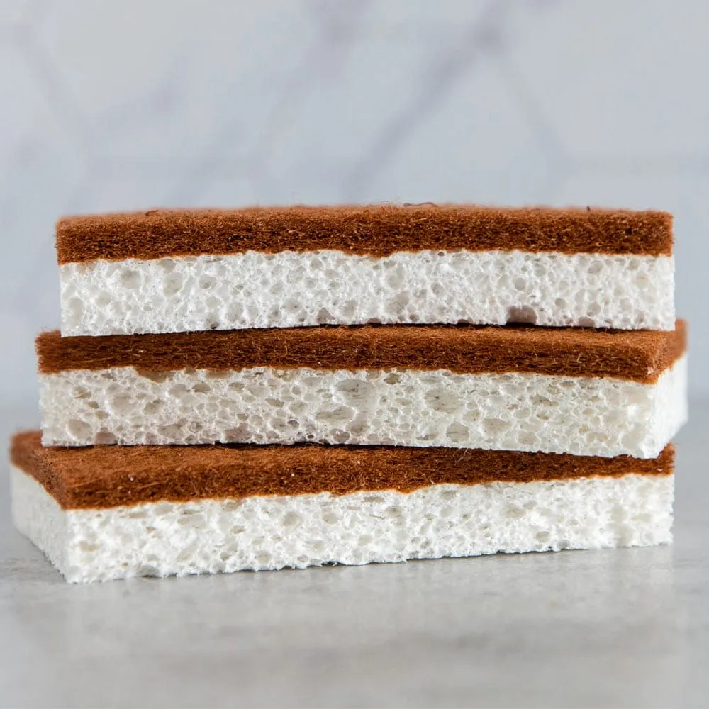 Green Essentials Cellulose Sponge & Coconut Scrubber - 3 Pack