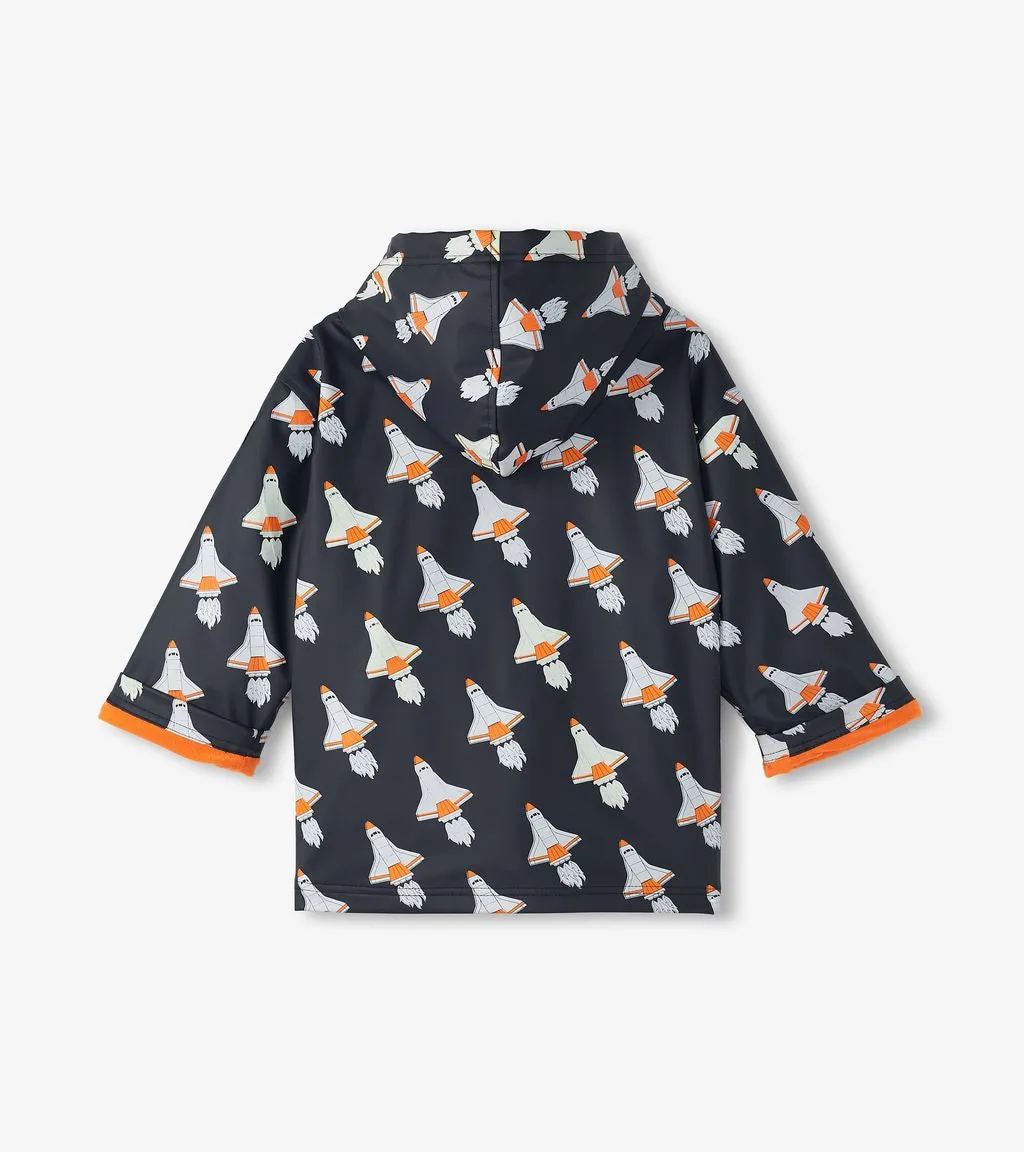 Hatley Space Shuttle Colour Changing Raincoat F24ssk818