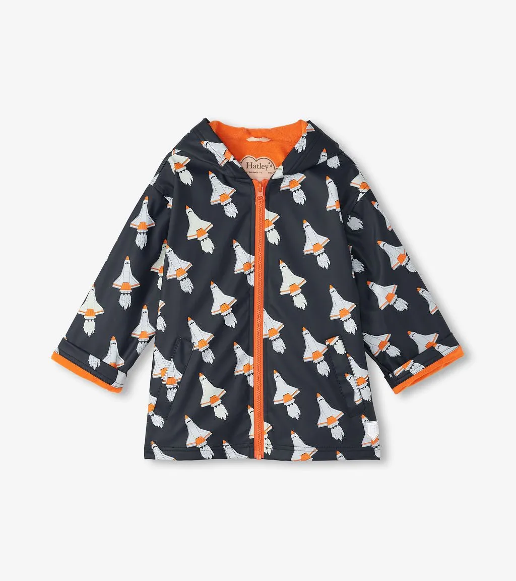 Hatley Space Shuttle Colour Changing Raincoat F24ssk818