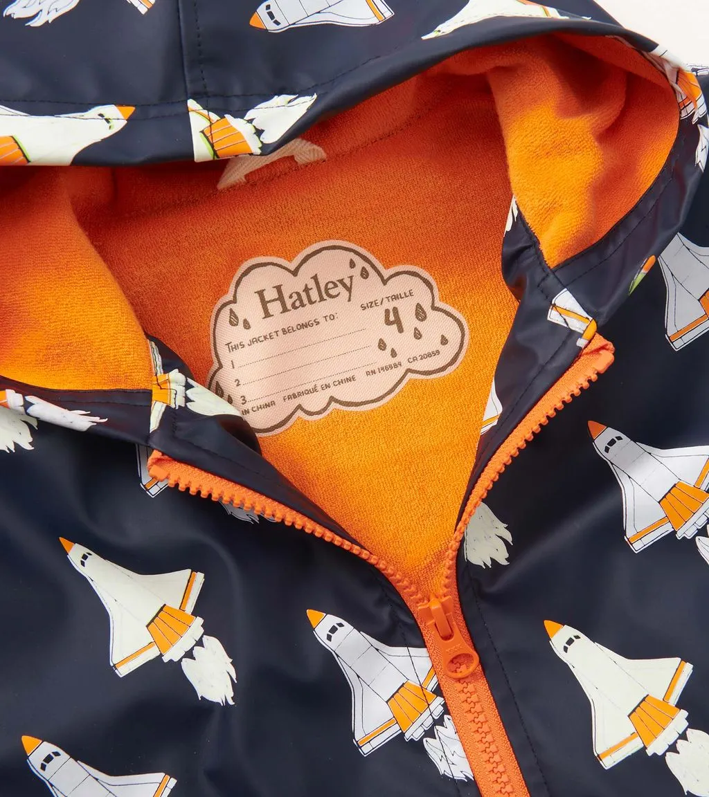 Hatley Space Shuttle Colour Changing Raincoat F24ssk818