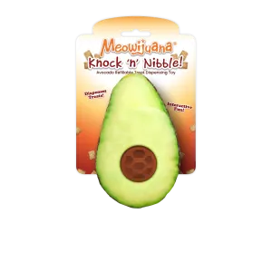 Knock 'n' Nibble Avocado Refillable Treat Dispensing Cat Toy