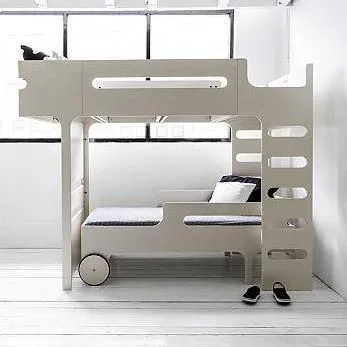 Rafa Kids F&R Bed Set - Whitewash (2 Beds)