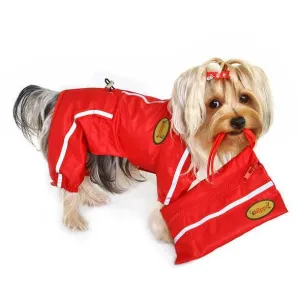 Raincoat Bodysuit with Reflective Stripes & Matching Pouch
