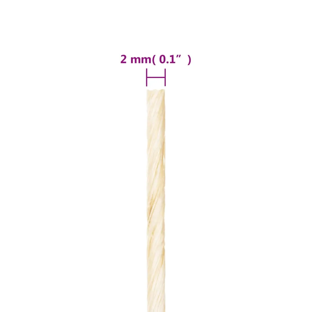 Rope 100% Sisal 2 mm 1500 m