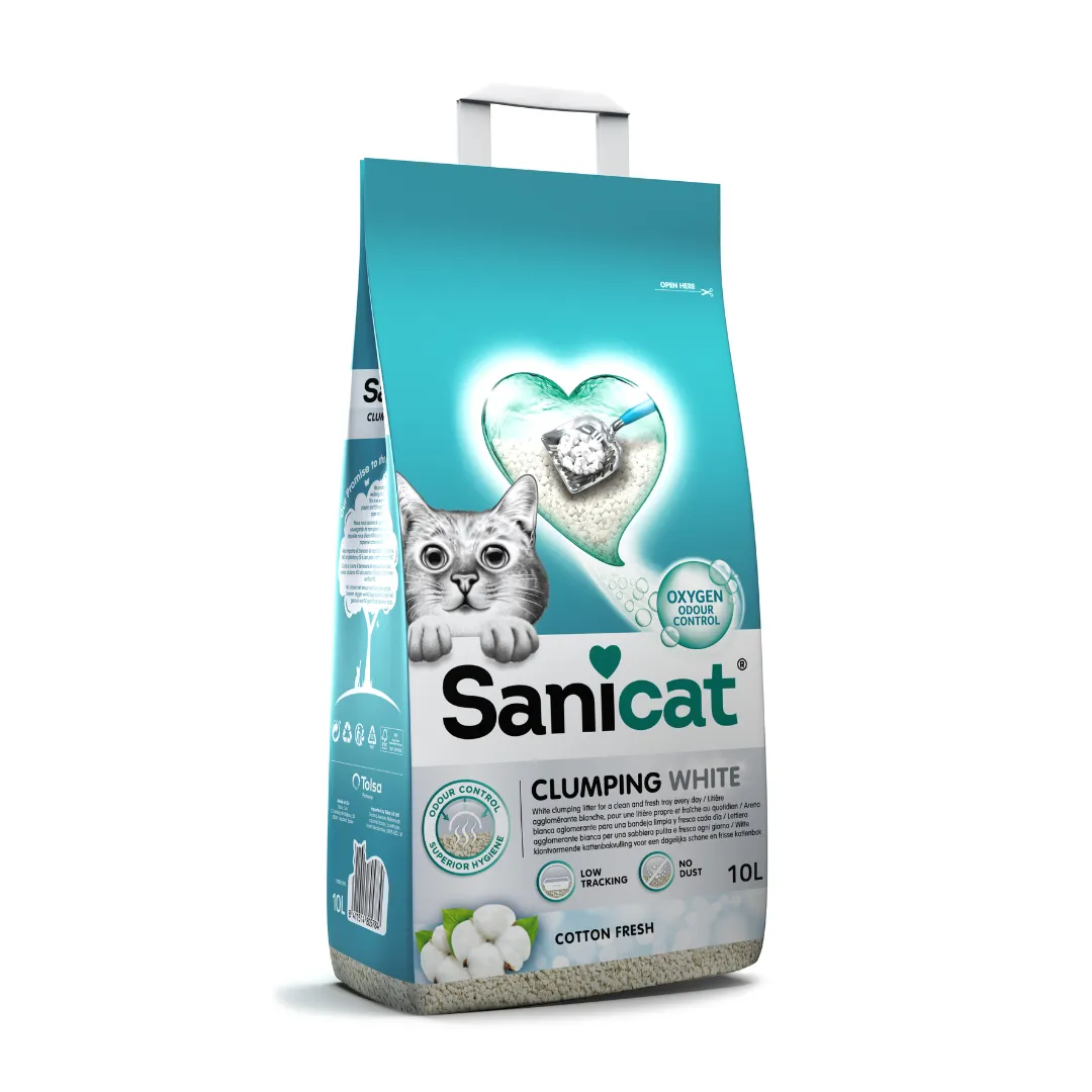 Sanicat Clumping White Cotton Fresh Cat Litter