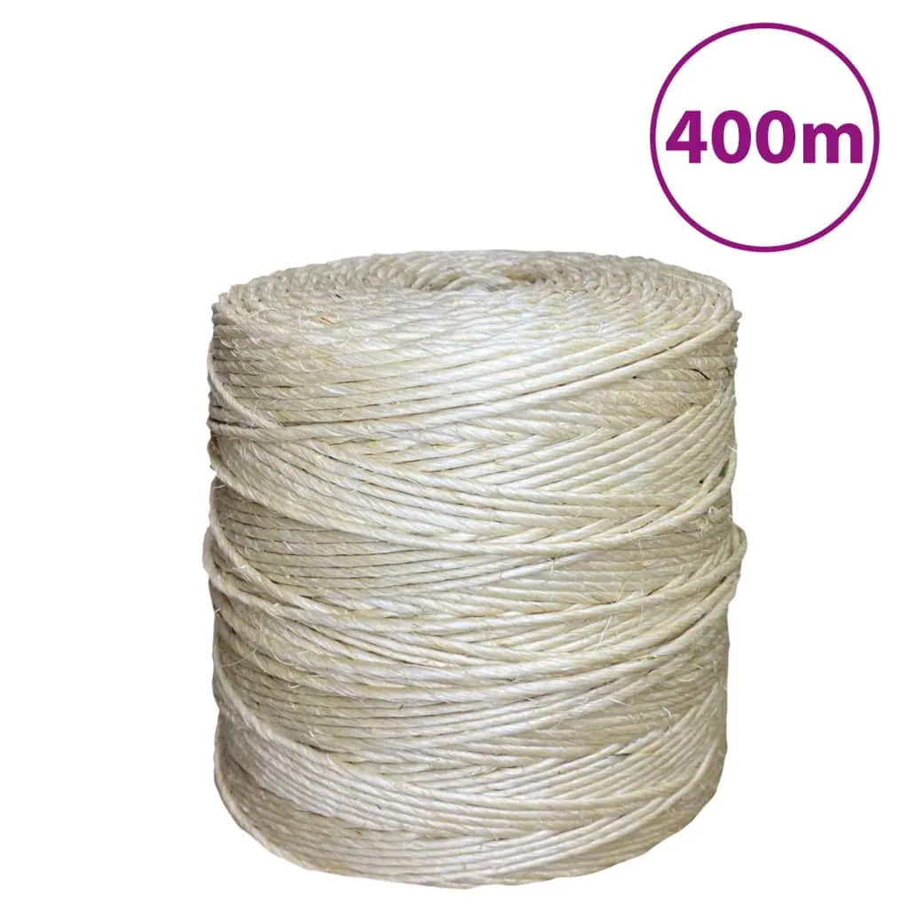 vidaXL Rope 100% Sisal 3 mm 400 m