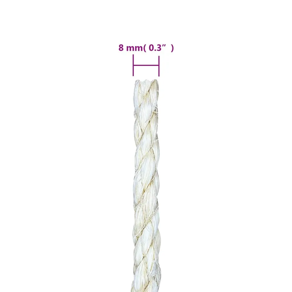 vidaXL Rope 100% Sisal 8 mm 50 m