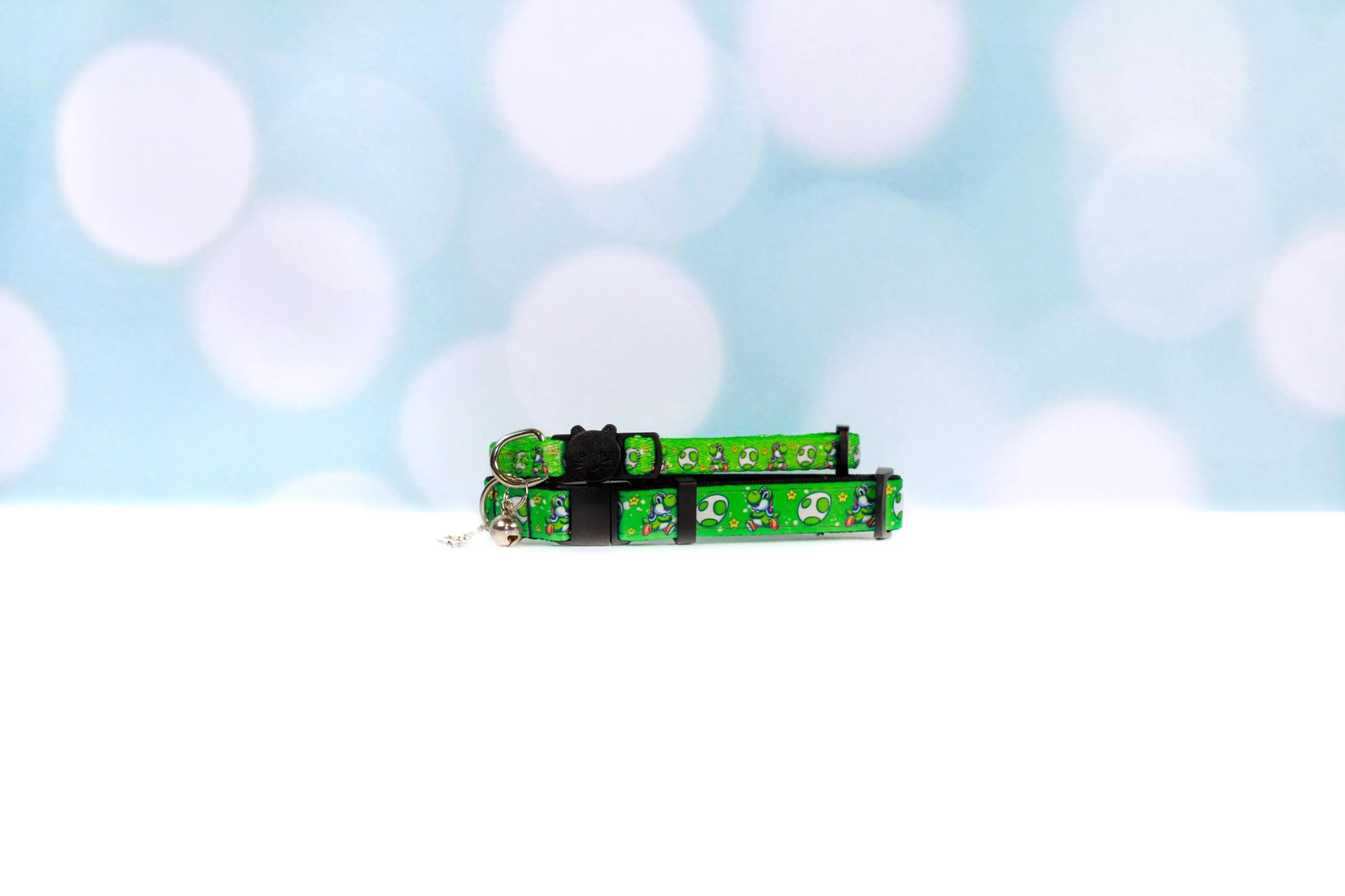 Yoshi cat collar, Breakaway cat collar, Anime cat collar, Mario cat collar, Super mario bros