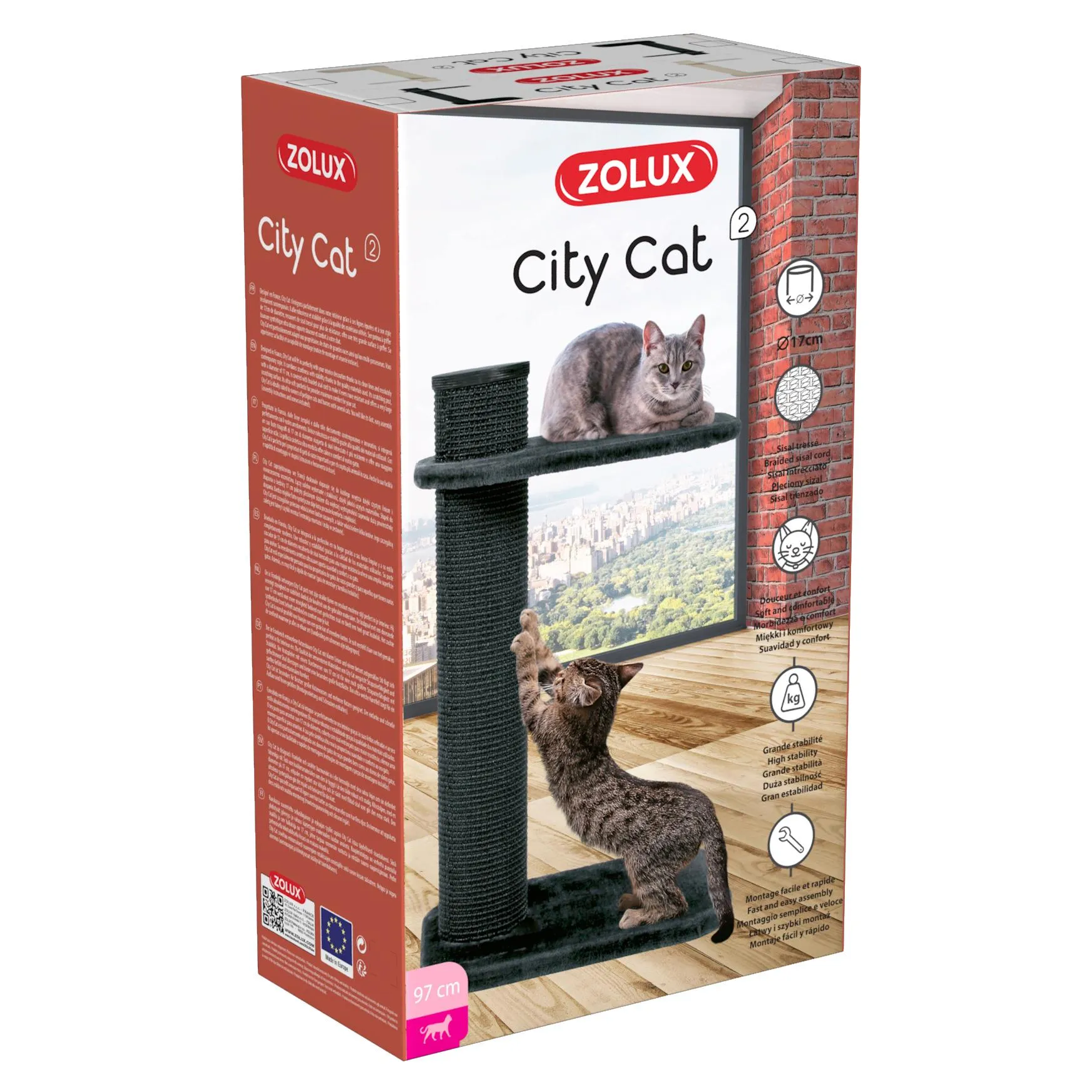 Zolux City Cat Scratcher 2 Grey